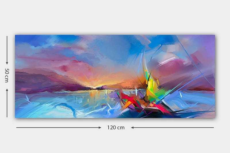 Canvastavla YTY Abstract & Fractals Flerfärgad - 120x50 cm - Inredning - Tavlor & posters - Canvastavla