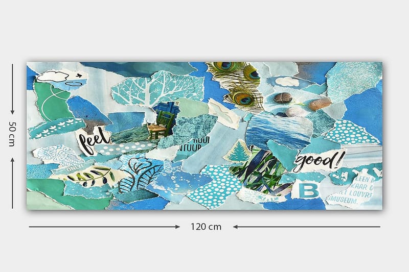Canvastavla YTY Abstract & Fractals Flerfärgad - 120x50 cm - Inredning - Tavlor & posters - Canvastavla