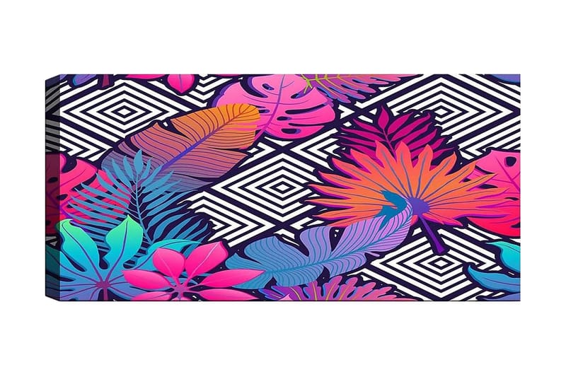Canvastavla YTY Abstract & Fractals Flerfärgad - 120x50 cm - Inredning - Tavlor & posters - Canvastavla