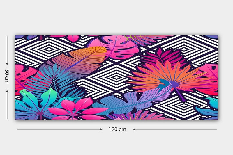 Canvastavla YTY Abstract & Fractals Flerfärgad - 120x50 cm - Inredning - Tavlor & posters - Canvastavla
