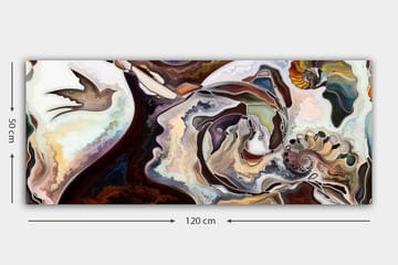 Canvastavla YTY Abstract & Fractals Flerfärgad - 120x50 cm - Inredning - Tavlor & posters - Canvastavla
