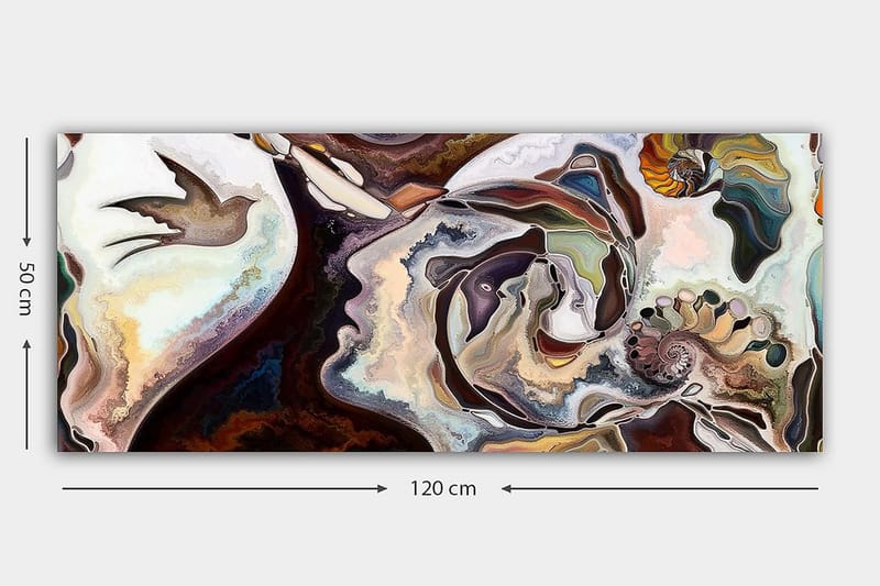 Canvastavla YTY Abstract & Fractals Flerfärgad - 120x50 cm - Inredning - Tavlor & posters - Canvastavla