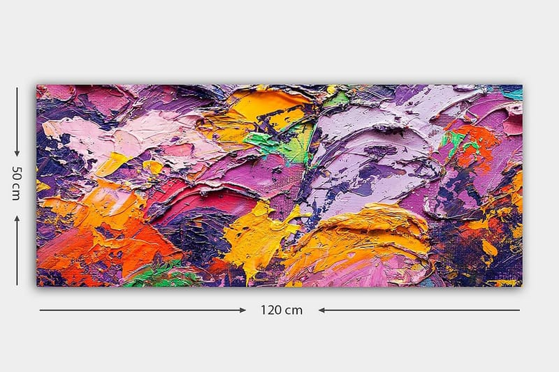 Canvastavla YTY Abstract & Fractals Flerfärgad - 120x50 cm - Inredning - Tavlor & posters - Canvastavla