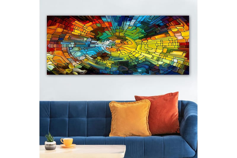 Canvastavla YTY Abstract & Fractals Flerfärgad - 120x50 cm - Inredning - Tavlor & posters - Canvastavla