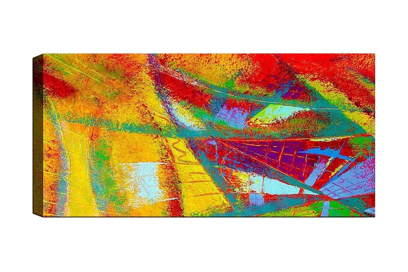 Canvastavla YTY Abstract & Fractals Flerfärgad - 120x50 cm - Inredning - Tavlor & posters - Canvastavla