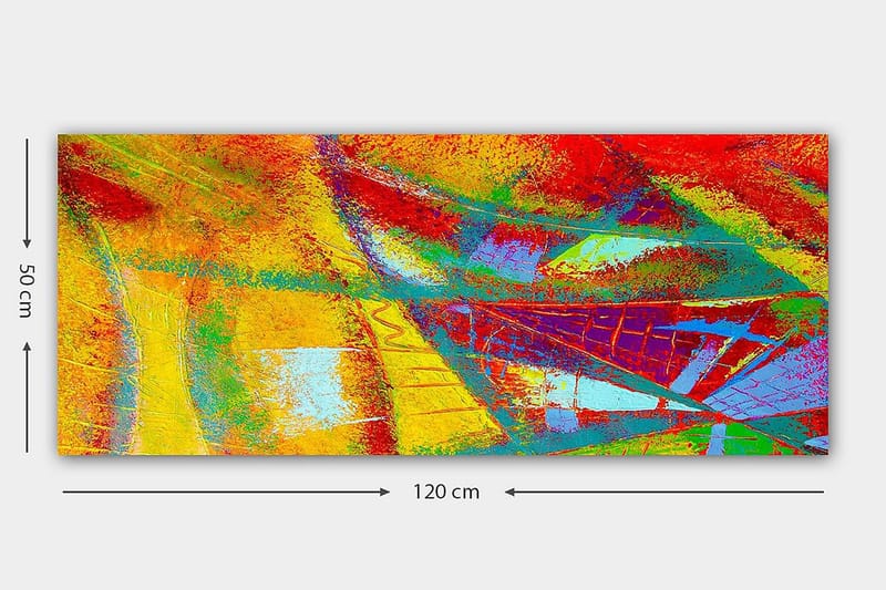 Canvastavla YTY Abstract & Fractals Flerfärgad - 120x50 cm - Inredning - Tavlor & posters - Canvastavla