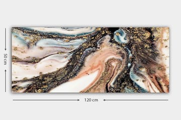 Canvastavla YTY Abstract & Fractals Flerfärgad - 120x50 cm - Inredning - Tavlor & posters - Canvastavla
