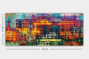 Canvastavla YTY Abstract & Fractals Flerfärgad - 120x50 cm - Inredning - Tavlor & posters - Canvastavla