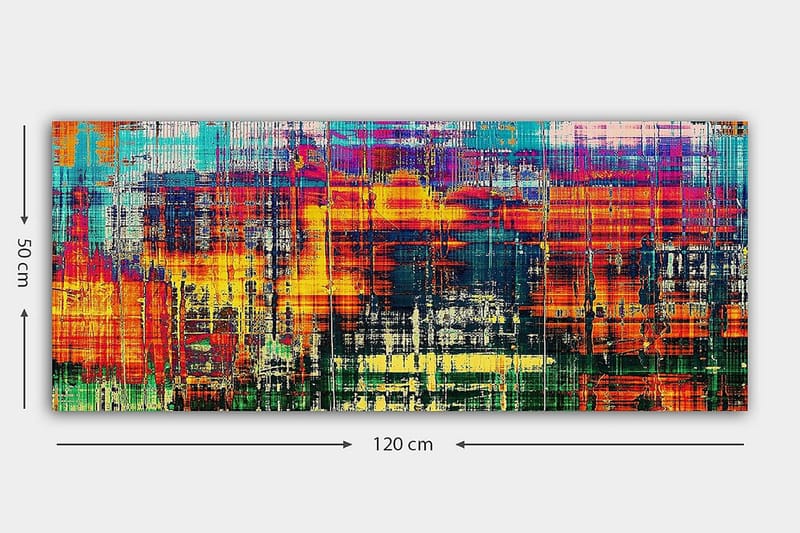 Canvastavla YTY Abstract & Fractals Flerfärgad - 120x50 cm - Inredning - Tavlor & posters - Canvastavla