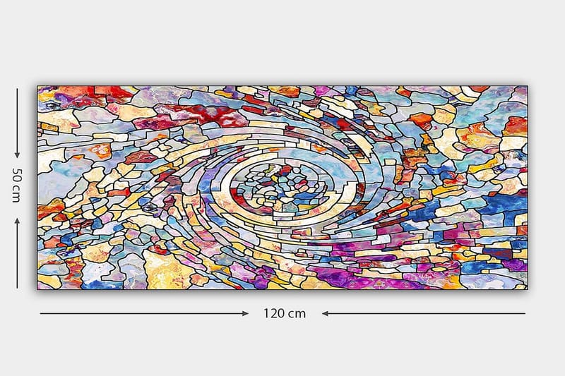 Canvastavla YTY Abstract & Fractals Flerfärgad - 120x50 cm - Inredning - Tavlor & posters - Canvastavla