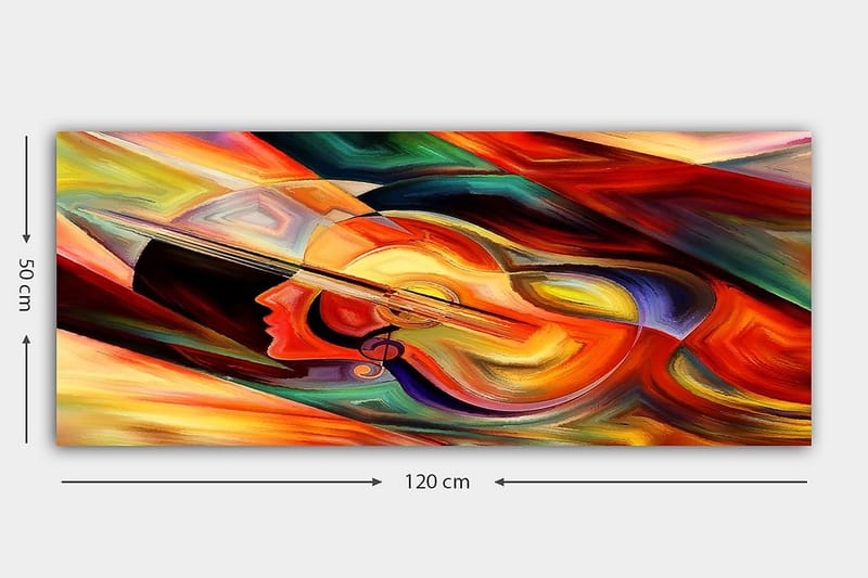 Canvastavla YTY Abstract & Fractals Flerfärgad - 120x50 cm - Inredning - Tavlor & posters - Canvastavla