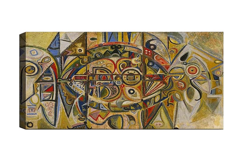 Canvastavla YTY Abstract & Fractals Flerfärgad - 120x50 cm - Inredning - Tavlor & posters - Canvastavla