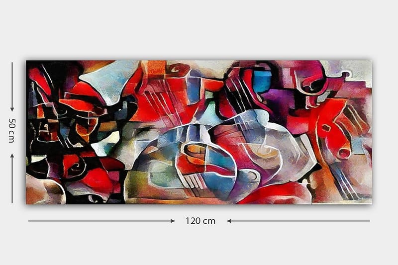 Canvastavla YTY Abstract & Fractals Flerfärgad - 120x50 cm - Inredning - Tavlor & posters - Canvastavla