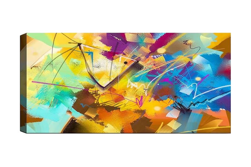 Canvastavla YTY Abstract & Fractals Flerfärgad - 120x50 cm - Inredning - Tavlor & posters - Canvastavla