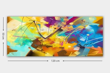Canvastavla YTY Abstract & Fractals Flerfärgad - 120x50 cm - Inredning - Tavlor & posters - Canvastavla