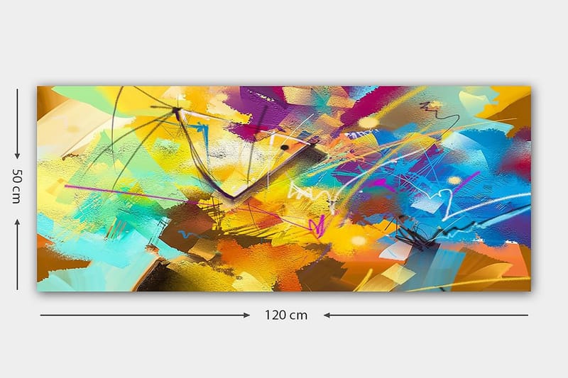 Canvastavla YTY Abstract & Fractals Flerfärgad - 120x50 cm - Inredning - Tavlor & posters - Canvastavla