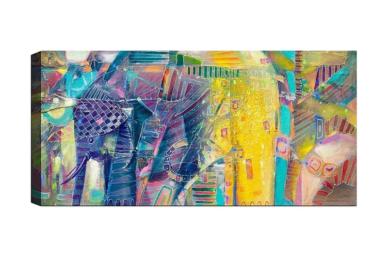 Canvastavla YTY Abstract & Fractals Flerfärgad - 120x50 cm - Inredning - Tavlor & posters - Canvastavla