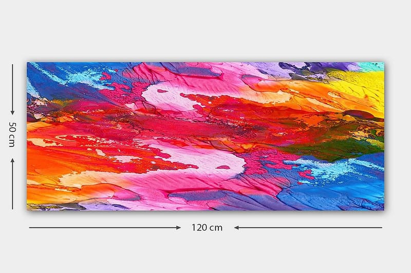 Canvastavla YTY Abstract & Fractals Flerfärgad - 120x50 cm - Inredning - Tavlor & posters - Canvastavla