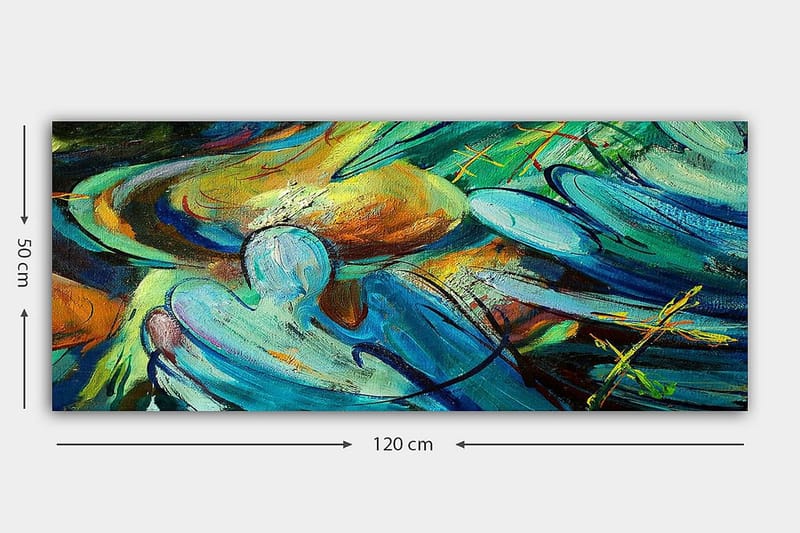 Canvastavla YTY Abstract & Fractals Flerfärgad - 120x50 cm - Inredning - Tavlor & posters - Canvastavla