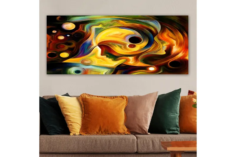Canvastavla YTY Abstract & Fractals Flerfärgad - 120x50 cm - Inredning - Tavlor & posters - Canvastavla