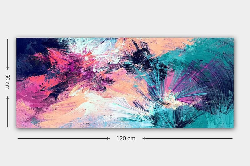 Canvastavla YTY Abstract & Fractals Flerfärgad - 120x50 cm - Inredning - Tavlor & posters - Canvastavla