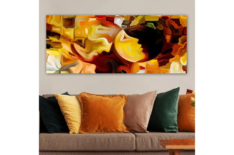 Canvastavla YTY Abstract & Fractals Flerfärgad - 120x50 cm - Inredning - Tavlor & posters - Canvastavla