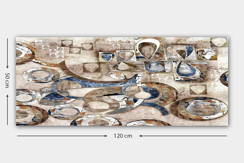 Canvastavla YTY Abstract & Fractals Flerfärgad - 120x50 cm - Inredning - Tavlor & posters - Canvastavla