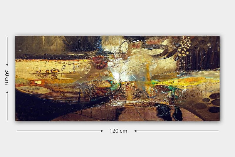Canvastavla YTY Abstract & Fractals Flerfärgad - 120x50 cm - Inredning - Tavlor & posters - Canvastavla