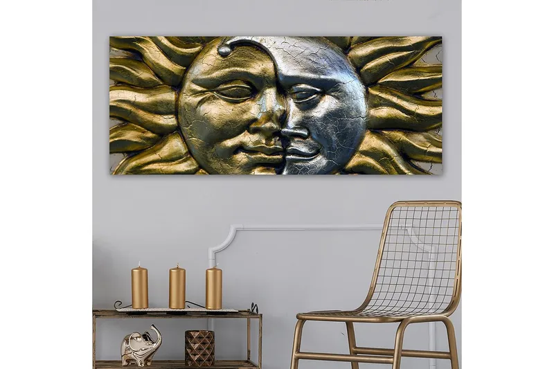 Canvastavla YTY Abstract & Fractals Flerfärgad - 120x50 cm - Inredning - Tavlor & posters - Canvastavla