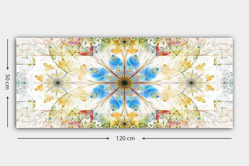 Canvastavla YTY Abstract & Fractals Flerfärgad - 120x50 cm - Inredning - Tavlor & posters - Canvastavla