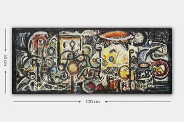 Canvastavla YTY Abstract & Fractals Flerfärgad - 120x50 cm - Inredning - Tavlor & posters - Canvastavla