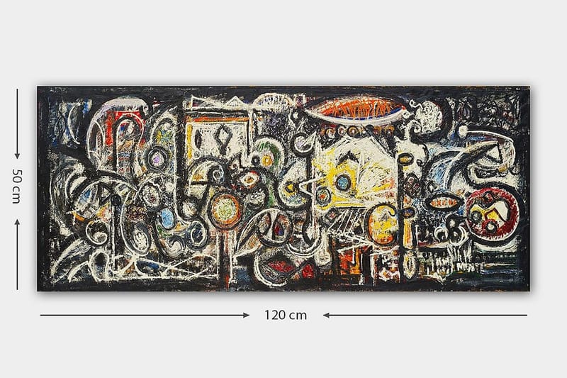 Canvastavla YTY Abstract & Fractals Flerfärgad - 120x50 cm - Inredning - Tavlor & posters - Canvastavla