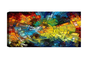 Canvastavla YTY Abstract & Fractals Flerfärgad - 120x50 cm - Inredning - Tavlor & posters - Canvastavla