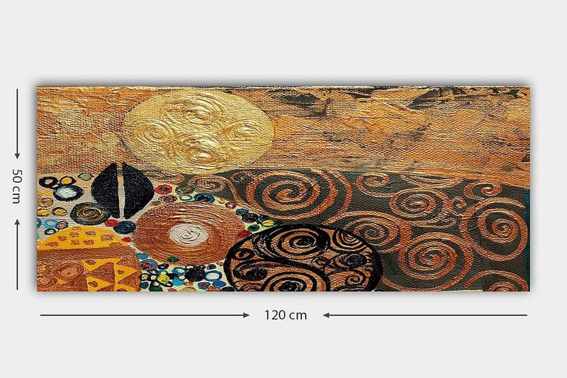 Canvastavla YTY Abstract & Fractals Flerfärgad - 120x50 cm - Inredning - Tavlor & posters - Canvastavla