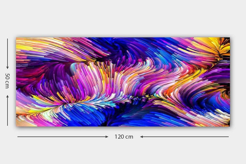 Canvastavla YTY Abstract & Fractals Flerfärgad - 120x50 cm - Inredning - Tavlor & posters - Canvastavla