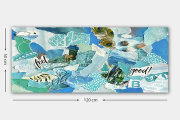 Canvastavla YTY Abstract & Fractals Flerfärgad - 120x50 cm - Inredning - Tavlor & posters - Canvastavla