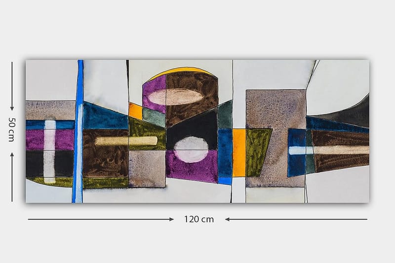 Canvastavla YTY Abstract & Fractals Flerfärgad - 120x50 cm - Inredning - Tavlor & posters - Canvastavla