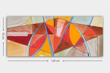 Canvastavla YTY Abstract & Fractals Flerfärgad - 120x50 cm - Inredning - Tavlor & posters - Canvastavla