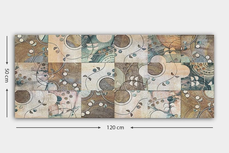 Canvastavla YTY Abstract & Fractals Flerfärgad - 120x50 cm - Inredning - Tavlor & posters - Canvastavla