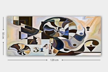 Canvastavla YTY Abstract & Fractals Flerfärgad - 120x50 cm - Inredning - Tavlor & posters - Canvastavla