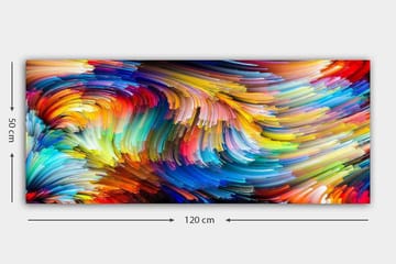 Canvastavla YTY Abstract & Fractals Flerfärgad - 120x50 cm - Inredning - Tavlor & posters - Canvastavla
