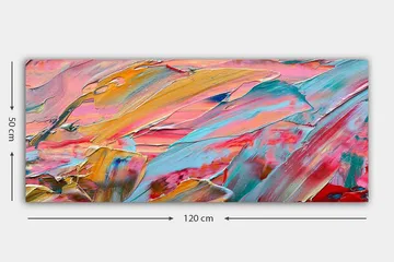 Canvastavla YTY Abstract & Fractals Flerfärgad - 120x50 cm - Inredning - Tavlor & posters - Canvastavla