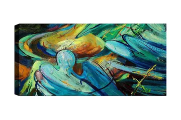 Canvastavla YTY Abstract & Fractals Flerfärgad - 120x50 cm - Inredning - Tavlor & posters - Canvastavla