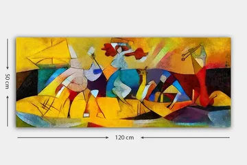 Canvastavla YTY Abstract & Fractals Flerfärgad - 120x50 cm - Inredning - Tavlor & posters - Canvastavla