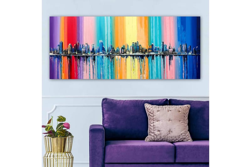 Canvastavla YTY Abstract & Fractals Flerfärgad - 120x50 cm - Inredning - Tavlor & posters - Canvastavla