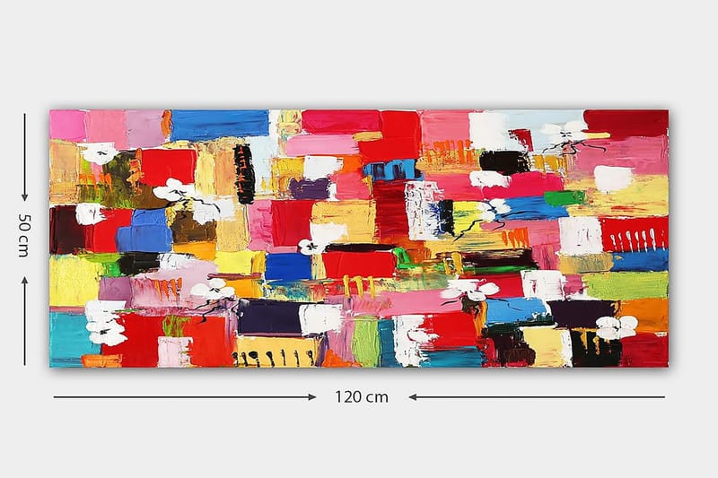 Canvastavla YTY Abstract & Fractals Flerfärgad - 120x50 cm - Inredning - Tavlor & posters - Canvastavla