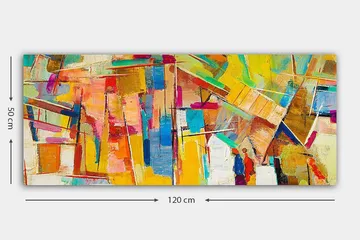 Canvastavla YTY Abstract & Fractals Flerfärgad - 120x50 cm - Inredning - Tavlor & posters - Canvastavla