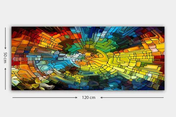 Canvastavla YTY Abstract & Fractals Flerfärgad - 120x50 cm - Inredning - Tavlor & posters - Canvastavla