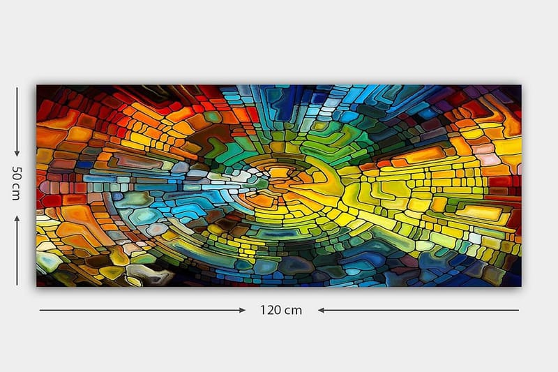 Canvastavla YTY Abstract & Fractals Flerfärgad - 120x50 cm - Inredning - Tavlor & posters - Canvastavla