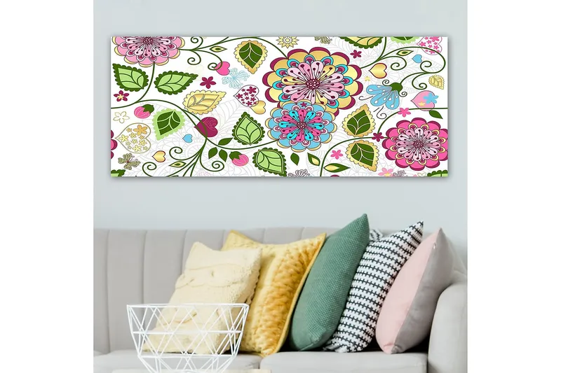 Canvastavla YTY Abstract & Fractals Flerfärgad - 120x50 cm - Inredning - Tavlor & posters - Canvastavla